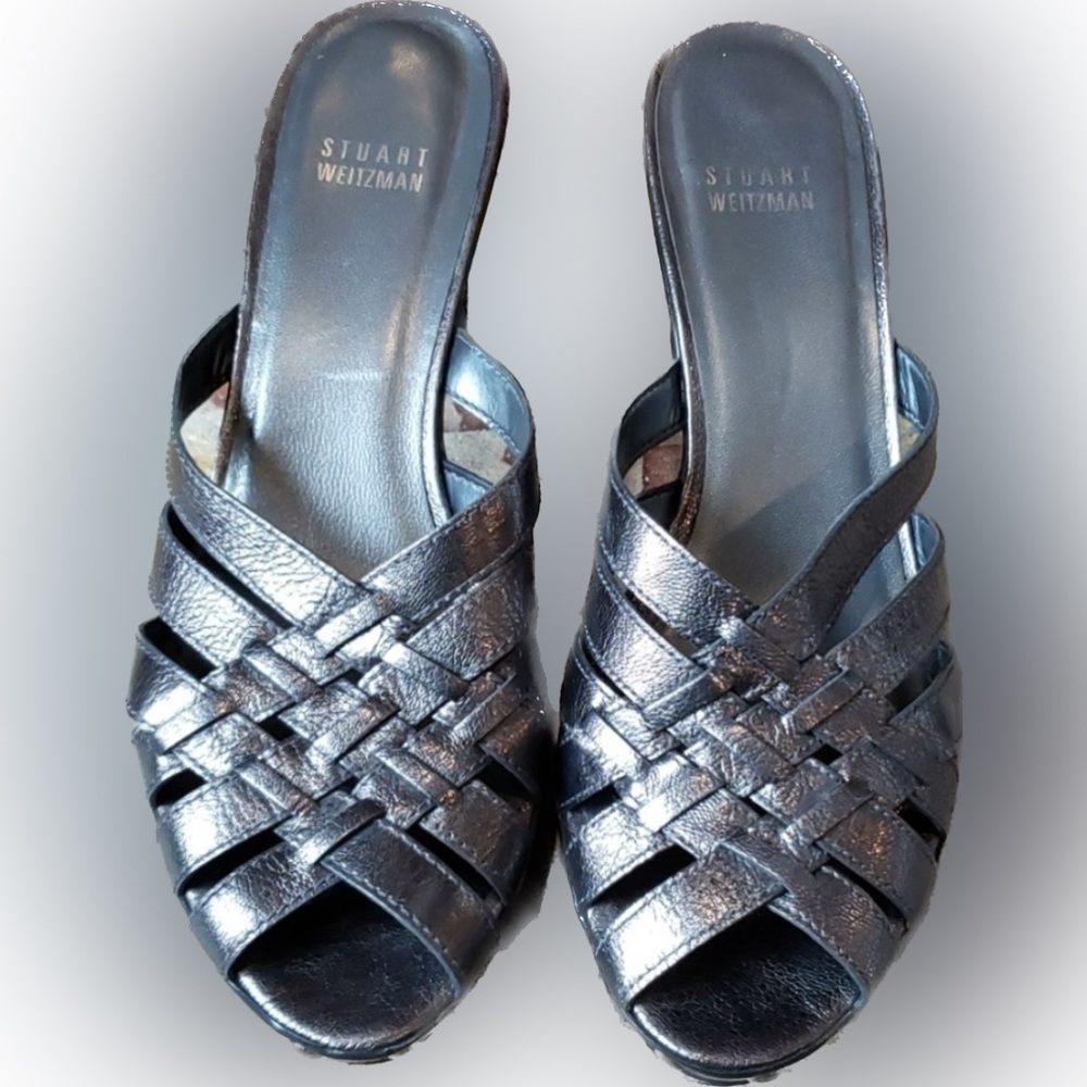 Stuart Weitzman EUC Sandals Size 9.5 3.5" Heels